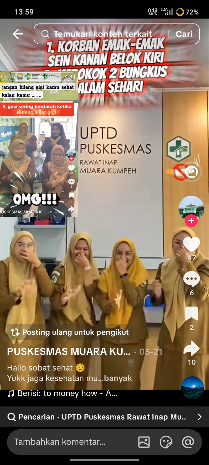 Pegawai puskesmas Muaro kumpeh
